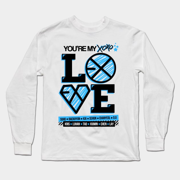 EXO XOXO LOVE Long Sleeve T-Shirt by skeletonvenus